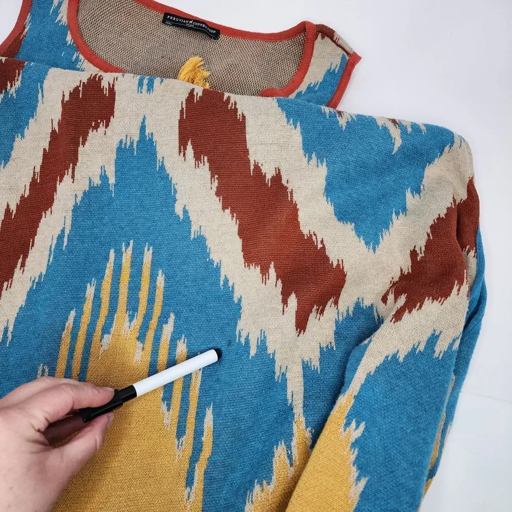 Peruvian Connection Multicolor Ikat Midi Dress - Picture 8 of 8